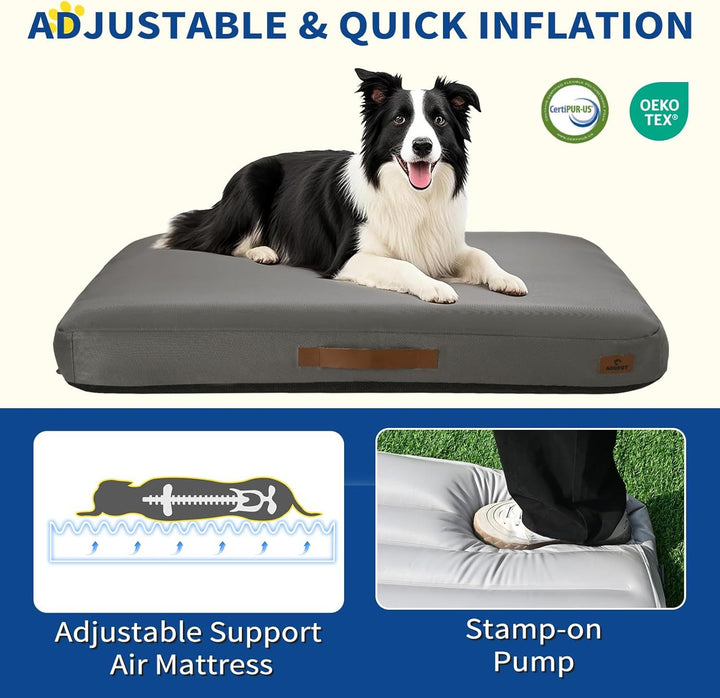 Inflatable Waterproof Travel Dog Bed portable design