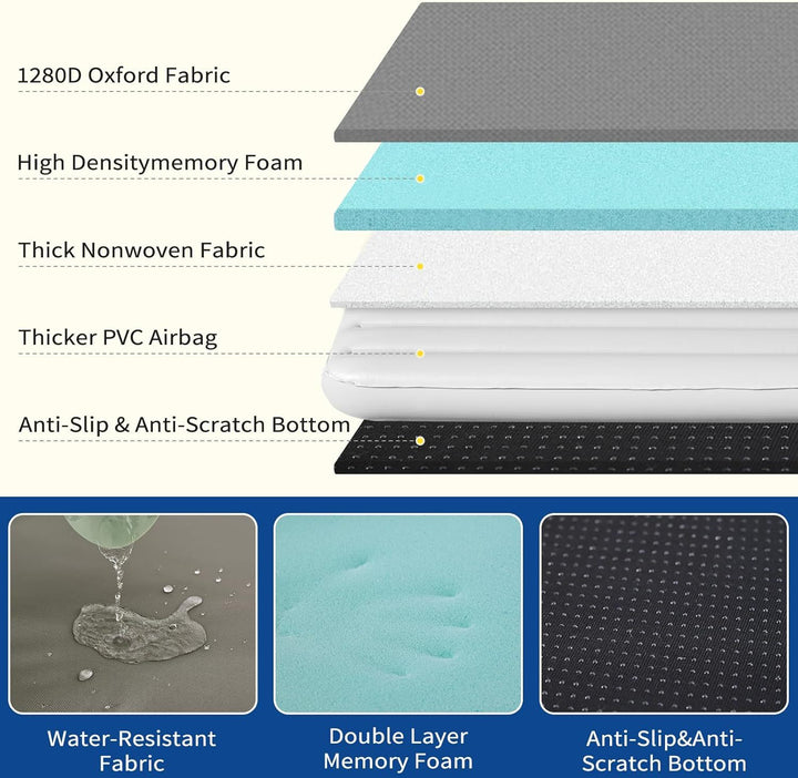 Inflatable Waterproof Travel Dog Bed portable design