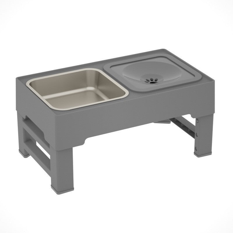 Pet lifting table foldable dog drinking bowl adjustable height